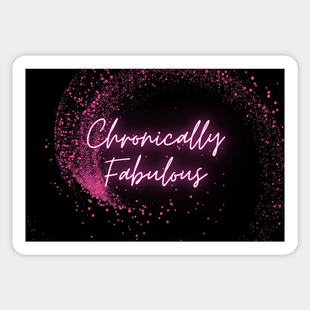 Spoonies are Chronically Fabulous (Pink Glitter) Sticker by elizabethtruedesigns